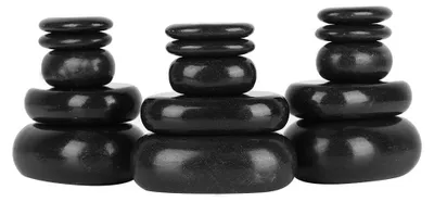 Produktbild von Heiße Steinmassage-Steine – Basaltsteine – Set mit 20 Stück – Starter-Set