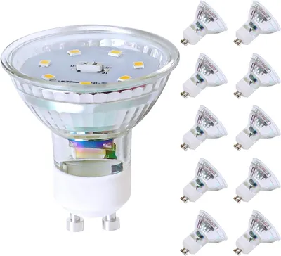 Obrázok produktu pre ZMH LED GU10 žiarovkaŽiarovka teplá biela- 4,8W úsporná žiarovka 4000K neutrálna biela uhol vyžarovania 110°Spot 10 ks.
