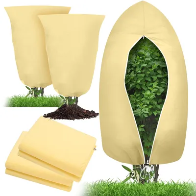 Productafbeelding van 2 stuks plantenbescherming voor de winter, 120 x 180 cm, met ritssluiting