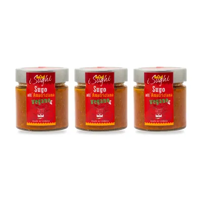 Produktbild von TubeORIGINAL Veganer Sugo all'Amatriciana mit mind. 75 % Tomatenfruchtfleisch – 3er-Pack (3 × 200 g)