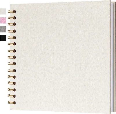 Produktbild von Fotoalbum zum Selbstgestalten - 18 x 18 cm - Scrapbook - Fotobuch mit 40 weißen Seiten - Erinnerungsalbum für Hochzeit, Geburtstag oder Jubiläum