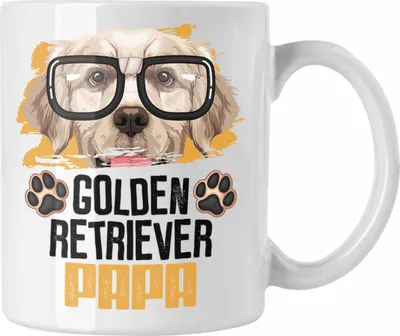 Produktbild von Trendation - Golden Retriever Papa Besitzer Tasse Geschenk Lustiger Spruch Geschenkidee Golden Retriever Liebhaber (Weiß)