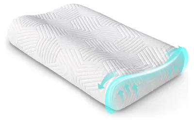 Produktbild von Höhenverstellbares Memory Foam Kissen, Nackenkissen, Nackenstützkissen, ergonomisches Kopfkissen mit abnehmbarem Bezug