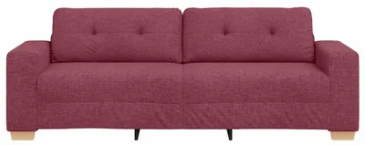 Produktbild von vidaXL 3-Sitzer-Sofa Weinrot 220 cm Stoff