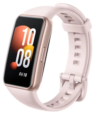 Zdjęcie produktu dla Inteligentna opaska fitness - Miernik aktywności - Wyświetlacz AMOLED o przekątnej 3,73 cm - Bluetooth 5.0 - Pomiar tętna - Pomiar dystansu - Wodoodporna - Różowa