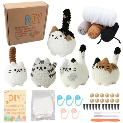 Imagen del producto de Kit de agujas de crochet para principiantes con instrucciones