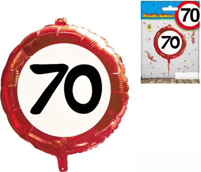 Produktbild von Udo Schmidt Folien-Ballon 70 Kunstsoff 45 cm Partydekoration Geburtstag Luftballon Tischdeko…