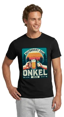 Produktbild von Spreadshirt Befördert Zum Onkel 2026 Männer T-Shirt, XL, Schwarz