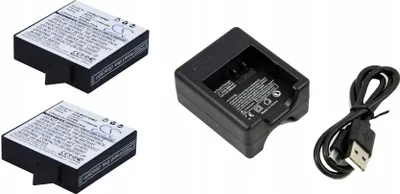 Zdjęcie produktu dla Zestaw 2x Bateria + Ładowarka do Xiaomi YI 2 4K