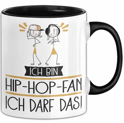 Produktbild von Geschenk für Hip-Hop-Fan Tasse Lustige Geschenkidee Geburtstag Ich Bin Hip-Hop-Fan Ich Darf Das (Schwarz)