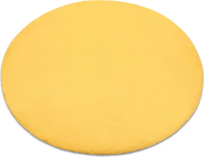 Produktbild von Teppich BUNNY Kreis gold IMITATION VON KANINCHENPELZ Gelb rund 160 cm