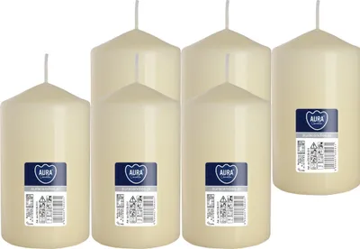 Zdjęcie produktu dla Świeca walec BISPOL Aura 50H 12CM SW70/120 ECRU 6szt.