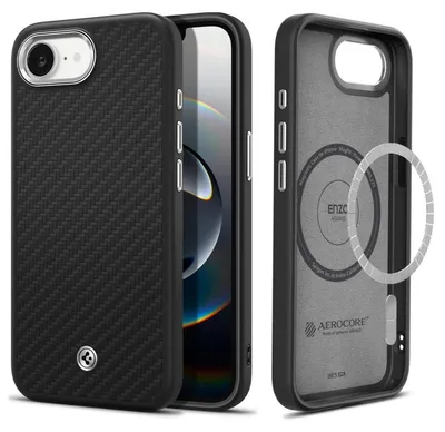 Obrázok produktu pre Spigen Enzo Aramid, Ochranný obal, Apple, iPhone 16e, 15,5 cm (6.1"), Čierna