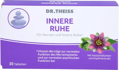 Zdjęcie produktu dla DR.THEISS Inner Calm Tabletki przyczyniają się do prawidłowego funkcjonowania układu nerwowego, 30 tabletek
