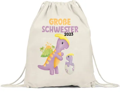 Produktbild von Große Schwester 2023 Turnbeutel Gymsack Baby Geburt Geschwister Familie Liebe Geborgenheit Kleinkind Geborgenheit