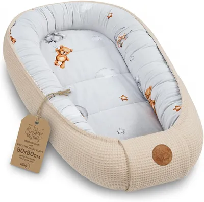 Obrázok produktu pre Hniezdočko pre bábätko 50x90 cm, vaflová bavlna, priedušné, do kočíka
