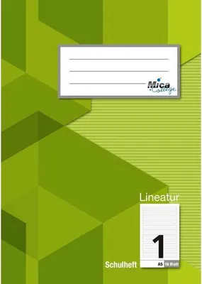 Produktbild von Schulheft A5 - Lineatur 1 - liniert - 16 Blatt