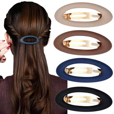 Imagen del producto de Horquillas para el pelo, para mujer, grandes, mate, paquete de 4 unidades, ideales para cabello grueso