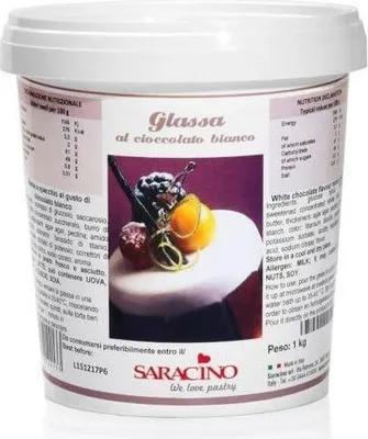 Image de Glaçage miroir CHOCOLAT BLANC 1 kg SARACINO