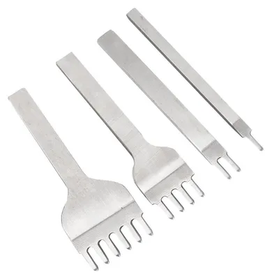 Obrázek produktu pro 4 ks dláta s otvory 1+2+4+6 hrotů Nástroj na děrování kůže DIY Nástroj na šití kůže (5 mm)