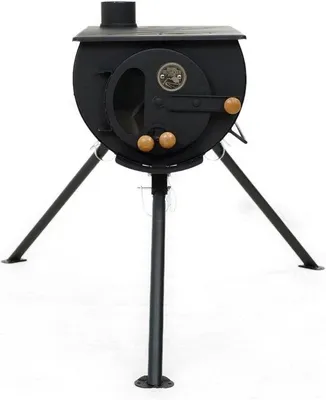 Produktbild von Famanu Tragbare Holzofen mit Glastür und Schornsteinset - 2,5 kW