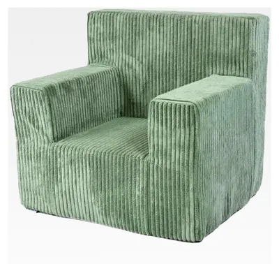 Produktbild von Kindersessel aus Cord (51x47x34 cm) - Spielesessel und Kindersofa weich und sicher - Schaumstoffsessel - Babysessel für das Kinderzimmer, Hellgrün