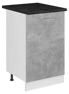 Imagen del producto de Mueble bajo de cocina Vicco R-Line Hormigón/Blanco 50 cm encimera Antracita, Model 70076
