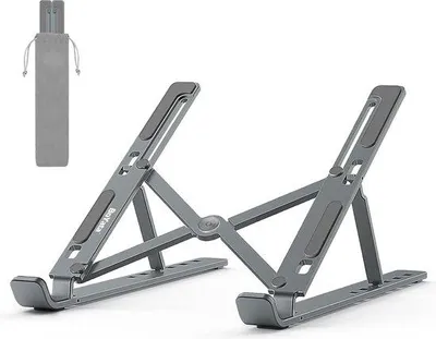 Obrázok produktu pre Famanu – Ergonomický, nastaviteľný stojan na notebook – čierna farba
