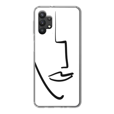 Produktbild von MuchoWow® Handyhülle Schutzhülle Hülle für Samsung Galaxy A32 5G Gesicht - Frau - Minimalismus Silikon Softcase Handy Hülle - Softcase