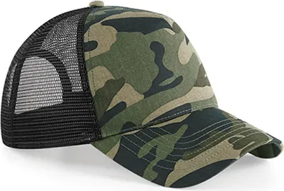 Produktbild von Beechfield Camo Snapback Trucker