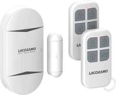 Zdjęcie produktu dla Bezprzewodowy czujnik alarmu drzwiowego z 2 pilotami, system bezpieczeństwa o mocy 130 dB, ochrona przed kradzieżą, idealny do użytku w domu i