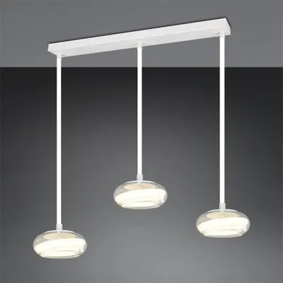 Productafbeelding van 3-lichts design hanglamp Tarsia wit