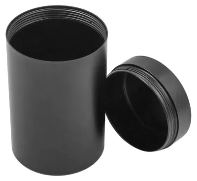 Aluminium-Vorratsdose luftdicht, 1000 ml, schwarz, 9,2 x 5,5 cm