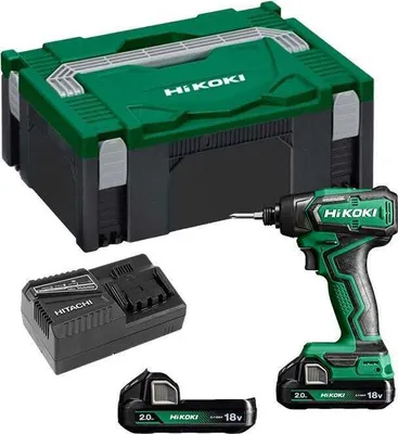 Produktbild von Hikoki WH18DDWRZ, Schlagschrauber, Pistolengriff, 1/4", Schwarz, Grün, 3200 RPM, 140 Nm
