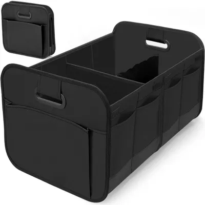 Productafbeelding van Kofferorganizer, Oxford-stof, opvouwbaar, verstelbare compartimenten, antislipbodem, zwart, 60x37x31 cm