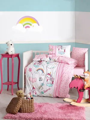 Produktbild von L'Essentiel Linge de Maison, Unicorn- CTN3020, Rosa, Babystiefel, 100% Baumwolle ranforce