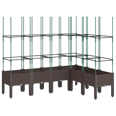 Produktbild von Pflanzkübel mit Rankgitter Braun 160x120x142,5 cm PP