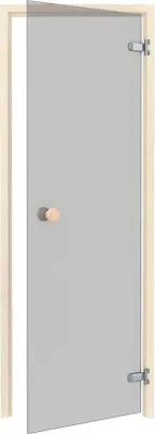 Produktbild von Saunatür Classic - Espe / Glas Grau / 70 x 190