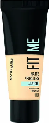 Produktbild von Maybelline Fit Me Matte & Poreless 110 Porcelain, Röhre, Flüssigkeit, Beige, Porcelain, Licht, Warm
