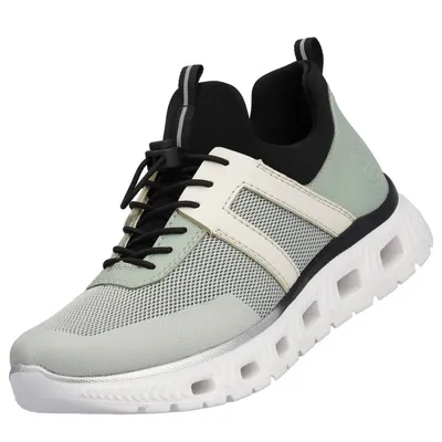 Image de Rieker Femmes Sneaker Chaussures à enfiler Bande de traction amortissant les chocs M6061, Taille:38 EU, Couleur:Vert