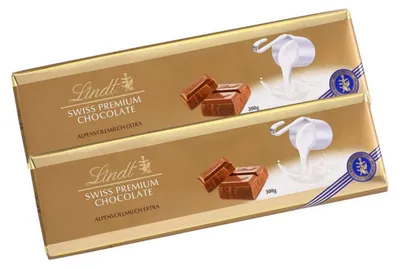 Produktbild von Lindt Swiss Premium Chocolate Alpenvollmilch Extra Tafel 300g 2er Pack