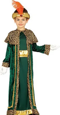 Immagine prodotto di Costume da re per bambini – Re Magi in verde Taglie: 98 - 146, Taglia: 98/104