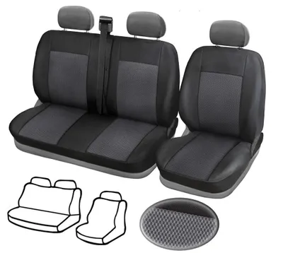 Produktbild von 1+2 Set Sitzbezüge Schonbezüge aus Polyester für Fiat Ducato 2006-2019 Premium