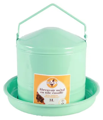 Produktbild von Metall Hühnertränke 3 L | Expoxid beschichtet CHICK'A Hühnertränke - im trendigem Epoxid-Vintage-Look