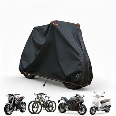 Image de Housse de vélo imperméable, en tissu Oxford 500D, avec passage pour cadenas et sacoche, dimensions 245x125x105 cm