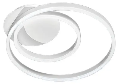 Image de Plafonnier Led 42W 3360Lm En Métal Blanc, Design Moderne Avec Diffuseur Satiné Et Température De Couleur Réglable Cct 3000K-6000K Par Perenz
