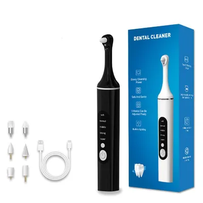 Produktbild von Zahnpolierer Set mit LED & 5 Modi& 6 Köpfen,  Für kosmetische Zahnpflege, sanftes Aufhellen & frischen Atem