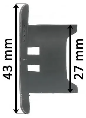 Produktbild von cyclingcolors Abdeckkappen Fensterladen PVC für Rollladenlamelle 37 x 8 mm, Kunststoff, 4 Stück