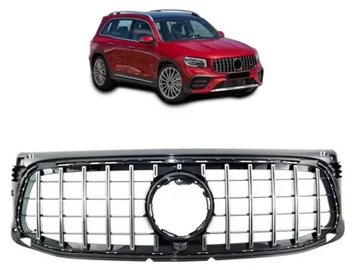 Immagine prodotto di Griglia radiatore cromata, compatibile con Mercedes GLB X247, modello AMG Sport con griglia Panamericana GT