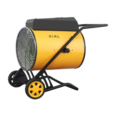 Produktbild von SIAL Elektrischer Baustellen-Heizlüfter 30 kW | Für bis zu 90 m² | Mit Thermostat | Gelb | Garage, Keller & Werkstatt